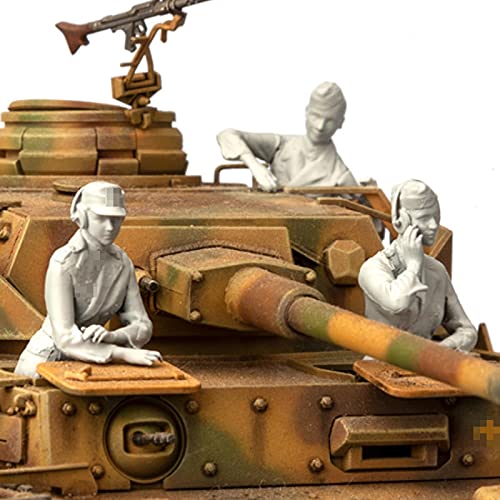 FCBEL 1/35 WWII weiblicher Panzersoldat Miniaturmodellbausatz (3 Personen, kein Panzer) unmontierter und unbemalter Harzsoldaten-Druckgussbausatz //W9065T von FCBEL