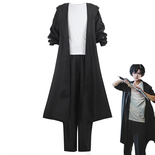 FCCAM Black Sung Jin Woo Cosplay Kostüm Herren Anime Jinwoo Uniform Outfit für Halloween, Schwarz, XL FCCAM Black Sung Jin Woo Cosplay Kostüm Herren Anime Jinwoo Uniform Outfit für Halloween, Schwarz, XL von FCCAM FCCAM