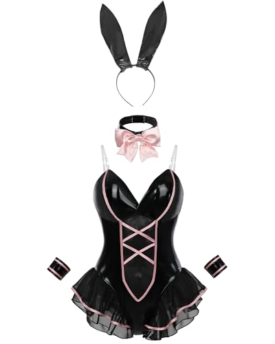 FCCAM Bunny Kostüm Frauen Bunny Girl Senpai Cosplay Anime Senpai Bunny Suit mit Ohren, L von FCCAM