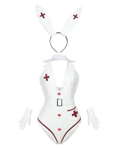 FCCAM Bunny Kostüm Frauen Girl Sakurajima Mai Cosplay Kostüm Anime Senpai Bunny Suit mit Ohren, S von FCCAM