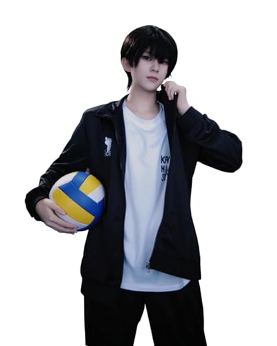 FCCAM Cosplay Haikyuu Cosplay Schuluniformen Shoyo Hinata Cosplay karasuno Schuluniformen Hinata Shoyo Cosplay, Schwarz, M von FCCAM