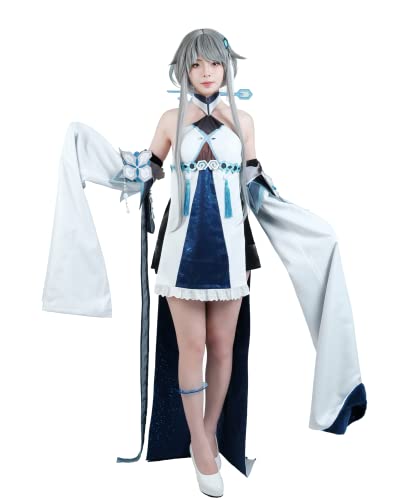 FCCAM Genshin Cosplay Guizhong Cosplay Guizhong Cosplay Kostüme Set Zhongli Cosplay Halloween Costume Set XL von FCCAM