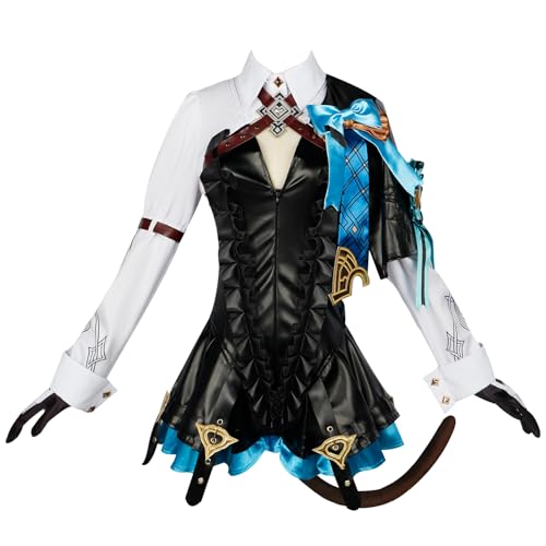 FCCAM Genshin Cosplay Lynette Cosplay Kostüm Fontaine Zeichen Cosplay Lynette Cosplay Set Eleganz im Schatten Cosplay M von FCCAM