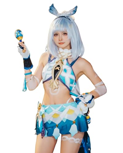 FCCAM Mualani Cosplay Kostüm Genshin Cosplay Outfit Impact Genshin Cosplay Costume,L von FCCAM