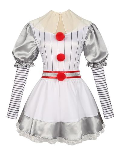 FCCAM Pennywise Kostüm Damen Horror Clown Kostüm Killer Clown Costüm für Karneval & Halloween,L FCCAM Pennywise Kostüm Damen Horror Clown Kostüm Killer Clown Costüm für Karneval & Halloween,L von FCCAM