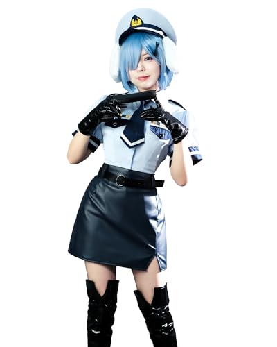 FCCAM Rem Cosplay Re:Life in a different world from zero Cosplay Rems Polizeikostüm Rem Outfit Karneval Kostüme, L von FCCAM