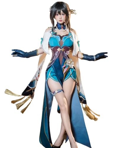 FCCAM Ruan Mei Cosplay Honkai: Star Rail Cosplay Ruan Mei Cosplay Kostüm Halloween Anzug Full Set für Frauen, L von FCCAM