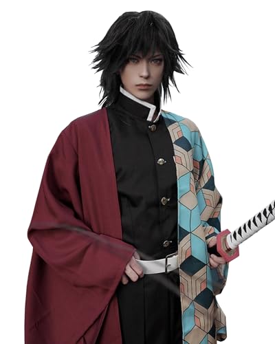 FCCAM Tomioka Giyuu cosplay Kostüm Giyuu Kimono Halloween vollständiger Satz Erwachsen,Tomioka Giyuu,XXL von FCCAM