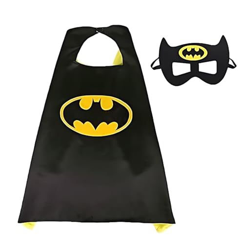 FCMTFV Bat-Man Kostüm,Bat-Man Halloween Kostüm Kinder,Bat-Man Cosplay Capes Und Costume,Halloween Umhang Batman,Bat-Man Verkleidung Halloween Für Jungen Und Mädchen. von FCMTFV