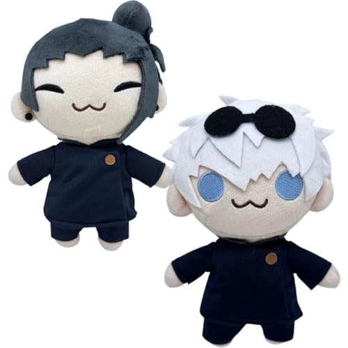 FCMTFV Gojo Plush,Gojo Kuscheltier,22Cm Plüschtier Gojo,Gojo Satoru and Geto Suguru 2Pcs Plush Figur,Gojo Figur Cartoon Spielzeug Kuscheltier Plüschfiguren,Geschenke Für Kinder Party. von FCMTFV