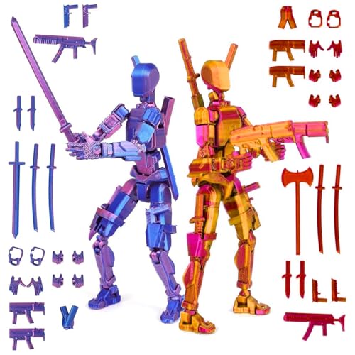 T13 Figuren,2Pcs T13 Spielzeug,Actionfiguren T13 Figur kinder14Cm,T13 Action Figures 3D-Druck,Kids' Play T13 Action Figures,Von Beweglichen T13 Figuren Mit Mehreren Gelenken. von FCMTFV