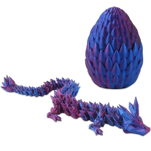 3D Gedruckter Drache im Ei, 30cm Dragon Drachenei mit Drache, Beweglicher Drache für Heim Schreibtisch Dekoration von FCQLFYF