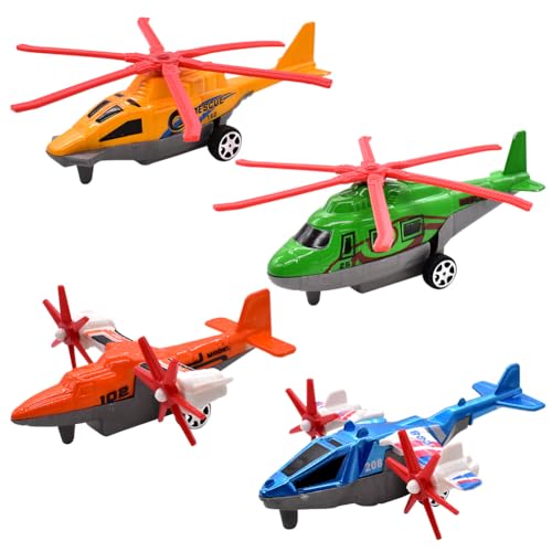 FCXVXCL Mini Flugzeug Modell,Spielzeug Hubschrauber,Mini Flugzeug Set Kinder, Hubschrauber Modell Spielzeug, Flugzeug Spielzeugset, Spielzeuge Kind Abgeben Flugzeug von FCXVXCL