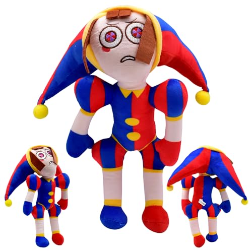 FCXVXCL kuschelige Zirkus Cartoon Puppe, Kuschelige Clown Plüschtier entzückendes und knuddeliges Zirkus Plüschtier Clown für Geschenke für Kinder, weiches und lustiges Plüschtier. von FCXVXCL