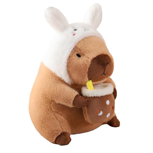 FDJZXW Capybara Kuscheltier 30cm Capybara Plüschtier,Super Weiche Capybara Plush Toy,Capybara Plushies Puppen,Geschenke und Wohndekoration für Kinder und Mädchen Ab 12 Jahren(Kaninchen-Stil) von FDJZXW