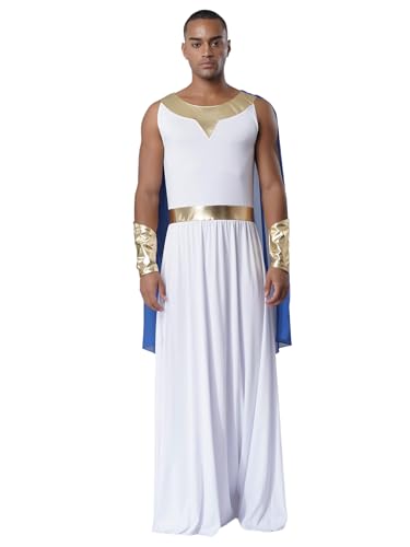 FEESHOW Griechische Götter Kostüm Herren Rom Alter Grieche Kostüm Toga Und Manschette Faschnacht Halloween Party Outfit FEESHOW Griechische Götter Kostüm Herren Rom Alter Grieche Kostüm Toga Und Manschette Faschnacht Halloween Party Outfit von FEESHOW