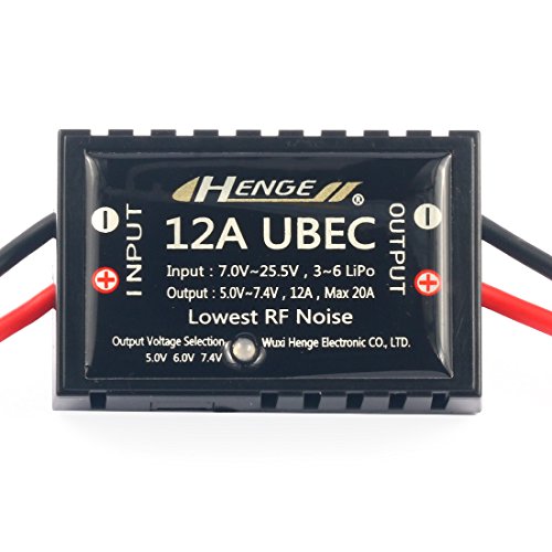 FEICHAO 12A UBEC Switch Mode BEC Voltage Stabilizer Output 5V / 6V / 7.4V 12A Max 20A Input 3S-6S Lipo 7V-25.5V for RC Airplane 7,4 V 12 A Max 20A Eingabe 3S-6S Lipo 7V-25.5V für RC Flugzeug von FEICHAO