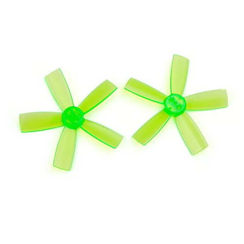 FEICHAO 2 Paar 2035 2 Zoll Propeller 50,8 mm Fünf Klingen CW CCW Paddle 1,5 mm Loch für RC Drohne Quadcopter bürstenlos (grün) von FEICHAO