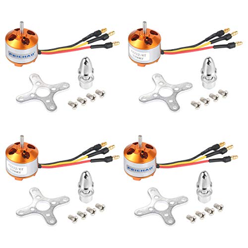 FEICHAO 4Pcs A2212 2200KV Bürstenloser Motor mit 6T + 30A Halterung ESC-Controller für Multikopter-Fernbedienungs-Quadcopter (4Pcs Motor) von FEICHAO