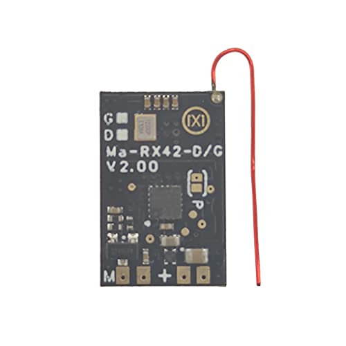 FEICHAO Ma-RX42-S Empfänger 5CH (kompatibel mit FUTABA-SFHSS) Eingebautes ESC Upgrade: MicroRX Funktion Echtzeit Überwachung Batteriespannungsempfänger Arbeitsspannung und Signalstärke von FEICHAO