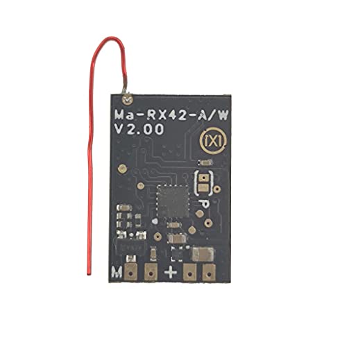 Ma-RX42-A2/A2+Empfänger 5CH (FLYSKY-AFHDS-2A) ESC Upgrade: TELEM/MicroRX Funktion Echtzeit Überwachung Batteriespannungsempfänger Arbeitsspannung und Signalstärke (Ma-RX42-A) 2 MicroRX von FEICHAO