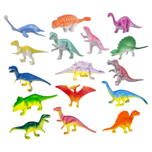 FEIEQILAI 32 Stück Mini Dinosaurier Spielzeug Dinosaurier Figuren Set Dinosaurier Figuren Mini Dinosaurier Plastik Puzzle Spielzeug geeignet als Geburtstagsgeschenk für Jungen Mädchen und Kinder von FEIEQILAI