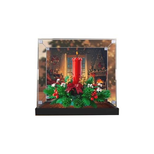 Acryl-Vitrine, für Lego 40743 Weihnachtsdekorationsmodell, staubdichte transparente Kollektionen Vitrine (nur Displaybox) (Fashion Splicing) von FEIFANBOYANG