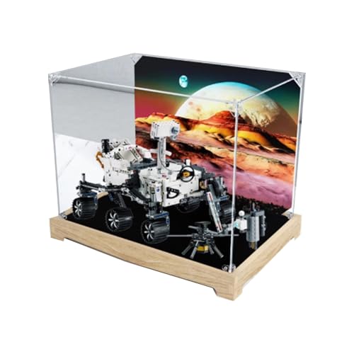 Acryl-Vitrine für Lego 42158 Mars Rover Modell, transparente Box, Aufbewahrungsbox, Displaybox kompatibel mit 42158 Modell. (nur Displaybox) (Log-Farbe) von FEIFANBOYANG