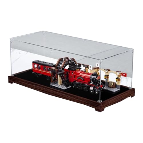 Acryl-Vitrine für Lego 75955 Züge Modell, transparente Box, Aufbewahrungsbox, Displaybox kompatibel mit 75955 Modell.(nur Displaybox) (Black Walnut) von FEIFANBOYANG