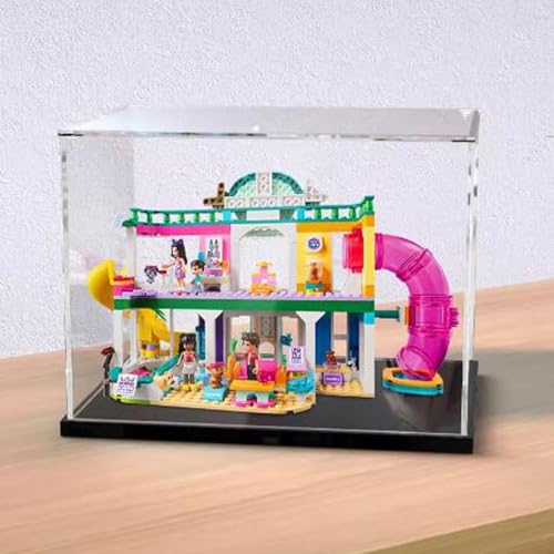 FEIFANBOYANG Acryl-Vitrine für Lego 41718 Paradise Modell, staubdichte transparente Sammlungsvitrine (nur Displaybox) (schwarzer Sockel) von FEIFANBOYANG