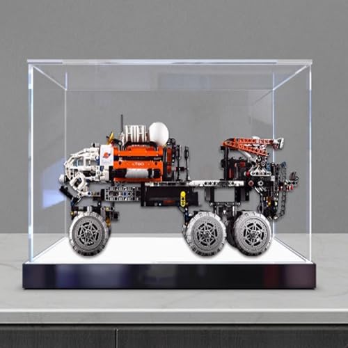 Transparente Acryl-Vitrine, für Lego 42180 Mars Manned Exploration Rover Modell, transparente Box, Aufbewahrungsbox, Displaybox, kompatibel mit 42180 Modell. (nur Displaybox (hoher Ständer) von FEIFANBOYANG