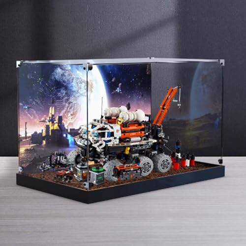 Transparente Acryl Vitrine für Lego 42180 Mars Manned Exploration Rover Aufbewahrungsbox Präsentationsbox kompatibel mit Modell 42180 (nur Anzeigebox (Modell von FEIFANBOYANG