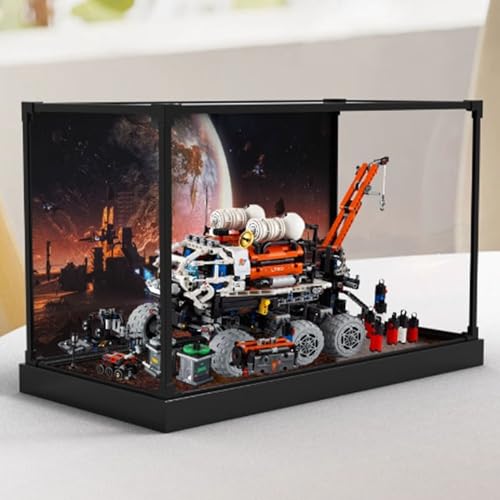 Transparente Acryl Vitrine für Lego 42180 Mars Manned Exploration Rover Aufbewahrungsbox Präsentationsbox kompatibel mit Modell 42180 (nur Anzeigebox (Modell von FEIFANBOYANG