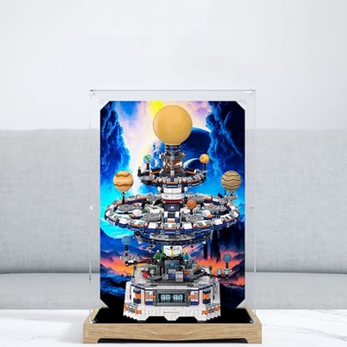 Transparente Acryl-Vitrine für Lego 506505 Sonnensystem Star Trails Modell, transparente Box, Aufbewahrungsbox, Displaybox, kompatibel mit 506505 Modell. (nur Displaybox) (Log-Farbe) von FEIFANBOYANG