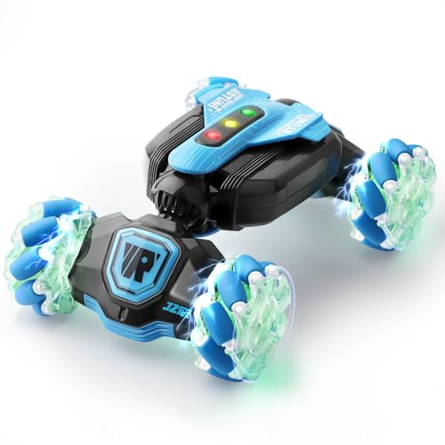 Ferngesteuertes Auto RC Stunt Car Handgesteuertes: 2.4GHz 4WD Drift Car Handsteuerung Gestenerkennung Off Road Twist Car 360 Drehung Crawler 2 Akku Musik Geschenk Junge Mädchen ab 6 7 8 10 11 12 Jahre von FEIMUOSI