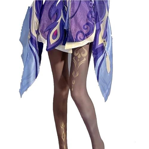 Anime Cosplay Props for Keqing GenshinImpact Stocking Stage Performance Costumes Accessories Halloween Role Play von FEITIME