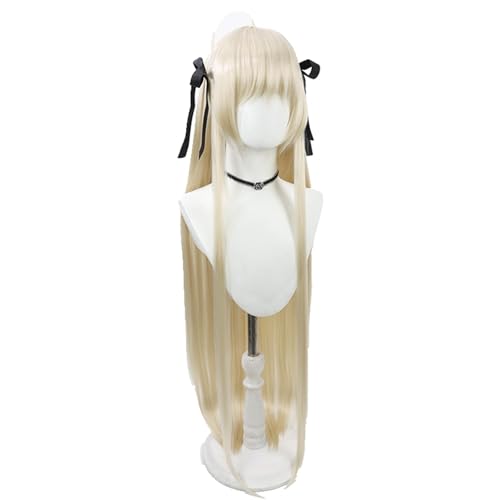 Anime Cosplay Wig for Kasugano Ssora 100cm Long Blonde Hair Halloween Party Role Play Prop Costume Accessory Unisex von FEITIME