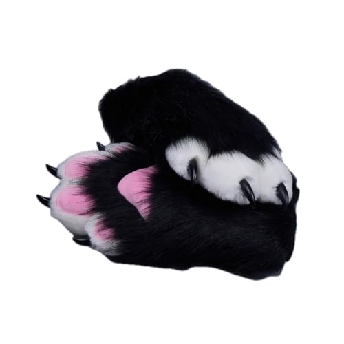 Cosplay Fursuit Kig Cat Paws Furry Cute Nail Tiger Claws Furries Rubbit Cat Full Finger Mittens Anime Halloween Costumes Unisex von FEITIME