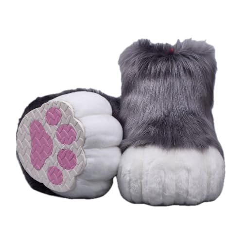 Cosplay Fursuit Kig Cat Paws Shoes Furry Cute Furries Rubbit Cat Feet Nail Tiger Claws Anime Halloween Costumes Unisex von FEITIME