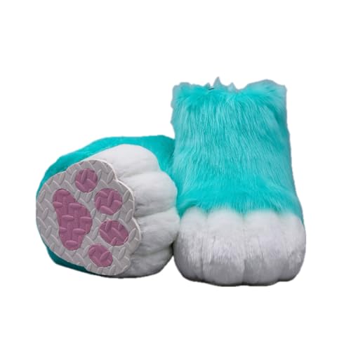 Cosplay Fursuit Kig Cat Paws Shoes Furry Cute Furries Rubbit Cat Feet Nail Tiger Claws Anime Halloween Costumes Unisex von FEITIME