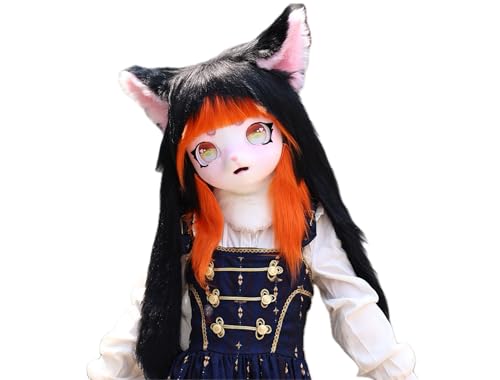 Cosplay Fursuit Kig Headsets Furry Cute Head Comiket Furries Rubbit Cat Doll Anime Halloween Costumes Unisex von FEITIME