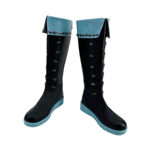 Cosplay Role Play Shoes for HatsuneMiku Halloween Anime Props Custom Made Leather Boots Any Size Unisex von FEITIME