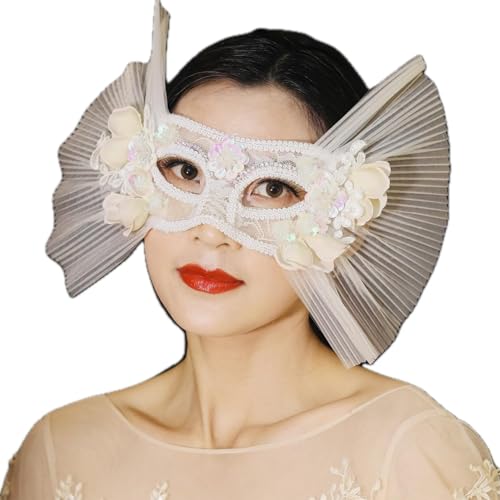 Face Mask Gothic Exaggerated Hat Headdress, Liveshow Singing Masks for Women Man, Fashion Show Nightclub Exotic Mystery Interview Face Mask,Halloween Party Cosplay Prom Props M34 von FEITIME