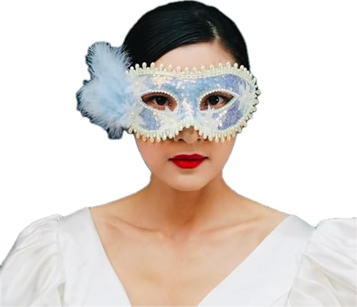 Face Mask Gothic Exaggerated Hat Headdress, Liveshow Singing Masks for Women Man, Fashion Show Nightclub Exotic Mystery Interview Face Mask,Halloween Party Cosplay Prom Props von FEITIME