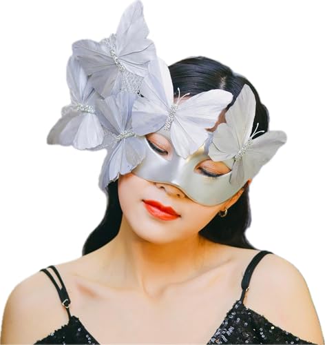 Face Mask Gothic Exaggerated Hat Headdress, Liveshow Singing Masks for Women Man, Fashion Show Nightclub Exotic Mystery Interview Face Mask,Halloween Party Cosplay Prom Props von FEITIME