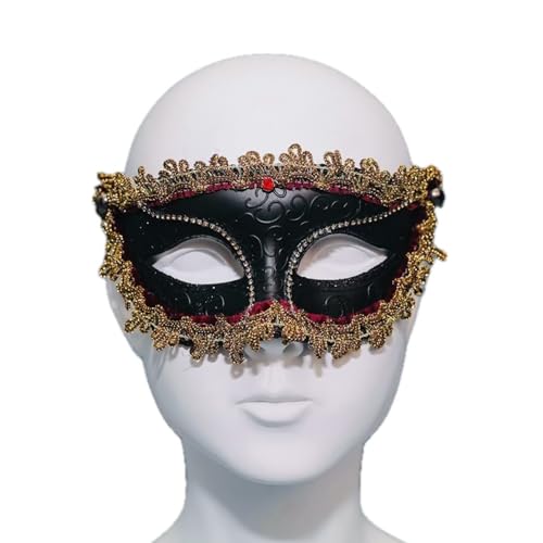 Face Mask Gothic Exaggerated Hat Headdress, Liveshow Singing Masks for Women Man, Fashion Show Nightclub Exotic Mystery Interview Face Mask,Halloween Party Cosplay Prom Props von FEITIME