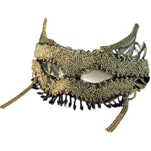 Face Mask Gothic Exaggerated Hat Headdress, Liveshow Singing Masks for Women Man, Fashion Show Nightclub Exotic Mystery Interview Face Mask,Halloween Party Cosplay Prom Props von FEITIME