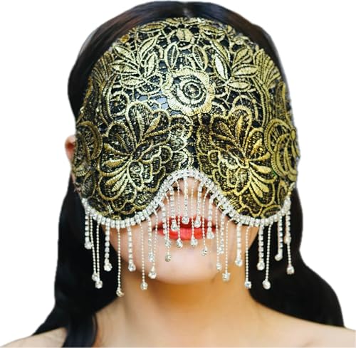 Face Mask Gothic Exaggerated Hat Headdress, Liveshow Singing Masks for Women Man, Fashion Show Nightclub Exotic Mystery Interview Face Mask,Halloween Party Cosplay Prom Props von FEITIME