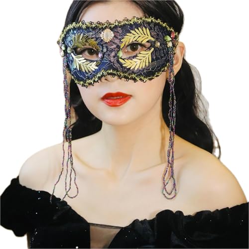 Face Mask Gothic Exaggerated Hat Headdress, Liveshow Singing Masks for Women Man, Fashion Show Nightclub Exotic Mystery Interview Face Mask,Halloween Party Cosplay Prom Props von FEITIME