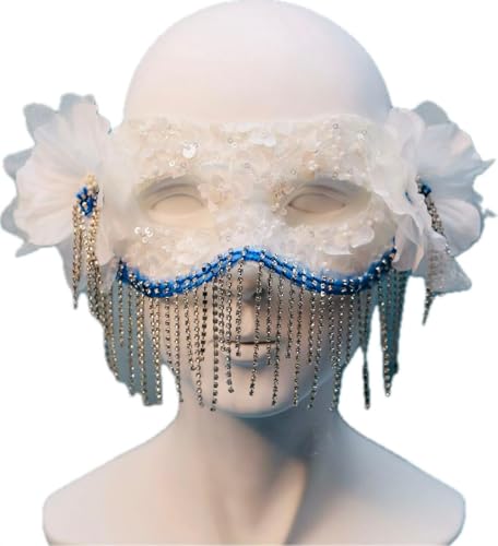 Face Mask Gothic Exaggerated Hat Headdress, Liveshow Singing Masks for Women Man, Fashion Show Nightclub Exotic Mystery Interview Face Mask,Halloween Party Cosplay Prom Props von FEITIME